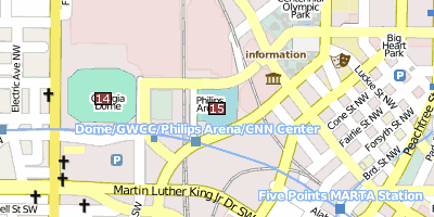 Philips Arena Atlanta Stadtplan