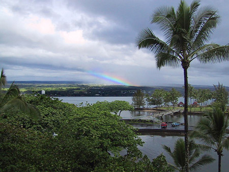Ausblick aus Hotel auf Hawaii Fotos