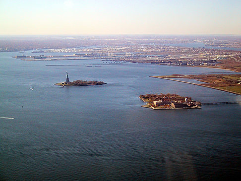 Foto Blick auf den Hafen von New York